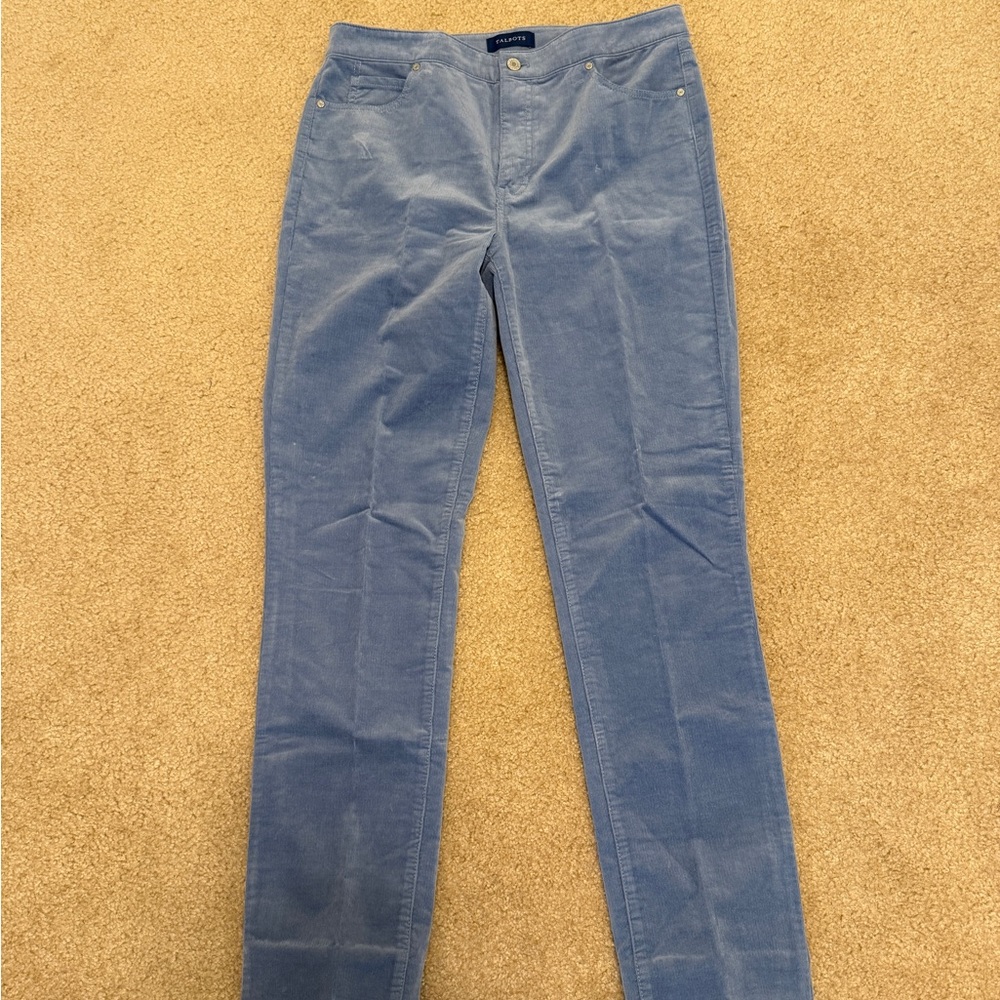 3 for $15 Talbots Blue Gray Corduroy High-Waist Pants - Sz 10 L